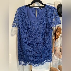 Lace short sleeve blouse